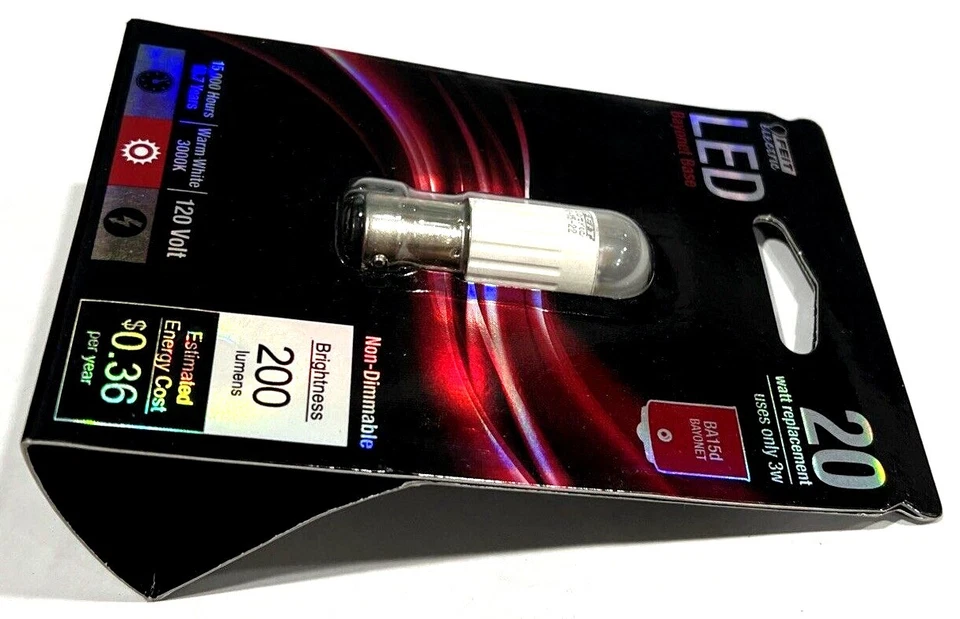 FEIT LED Bayonet Base 20 Watt Replacement BA15d Non-dimmable Warm White 3000K - Image 3 of 4