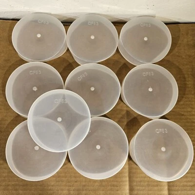 LL SCIENCE DN63CF 4.5" CF Conflat Flange Protector Cap Knife Edge Cover Plastic PE 10-Pack