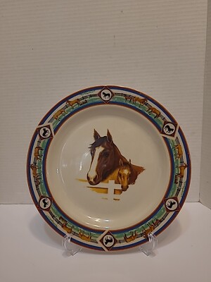 Folkcraft ''CEDAR VALLEY STABLES'' 10.75'' Dinner Plate 2001 Stoneware 