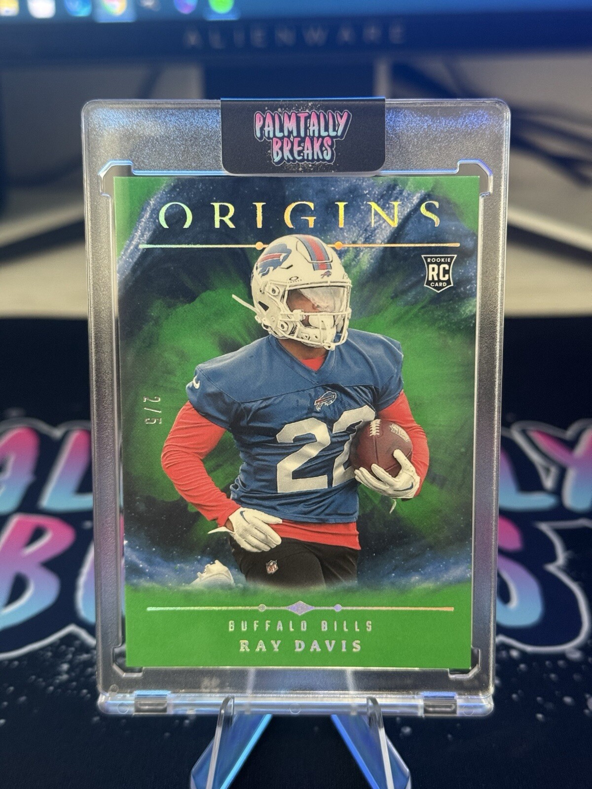 2024 PANINI ORIGINS #131 RAY DAVIS ROOKIE 2/5 GREEN SSP BUFFALO BILLS RC