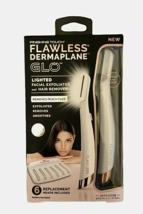 Finishing Touch Flawless Dermaplane Glo Lighted Facial Exfoliator