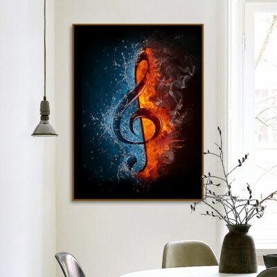 Creative Music Canvas Painting Canvas Wall Art Wall Decor Poster