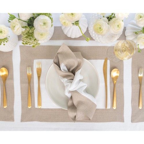Solino Home Linen Dinner Napkins 20" x 20" for Fall Decor, Contempo, Set of 4 - Picture 50 of 92