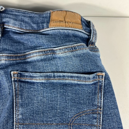 American Eagle Jean Women 25x28 Festival Flare Mid Rise Flare Blue Denim Tag 00S - Picture 13 of 21