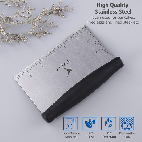Griddle Scraper Grill Outdoor Bbq Stainless Steel For Flat Tops Multipurpose - Picture 7 of 7