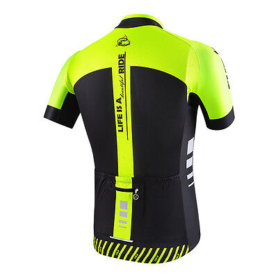 CHEJI Men&#039;s Cycling Kit Jersey &amp; ( Shorts Bike Wear Set Fluorescent Green |