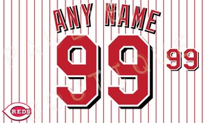 Any Name Any Number Lettering For Authentic Cincinnati Reds 99 06 Home Jersey Ebay