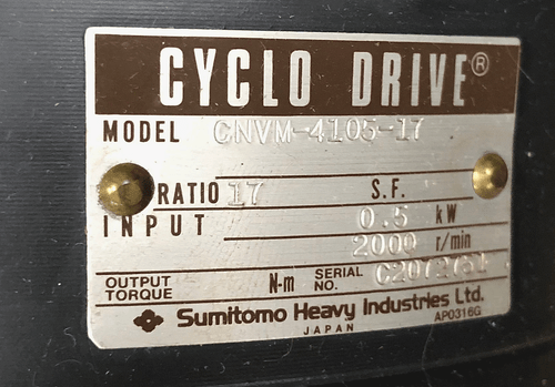 Motor de CA Mitsubishi HC-SFS52G1 0,5 kW + Sumitomo CNVM-4105-17 CICLO Drive 2000 rpm - Imagen 7 de 7