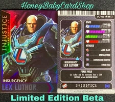 Injustice Arcade Limited Edition Beta Card 24 Insurgency Lex Luthor Holofoil OOP
