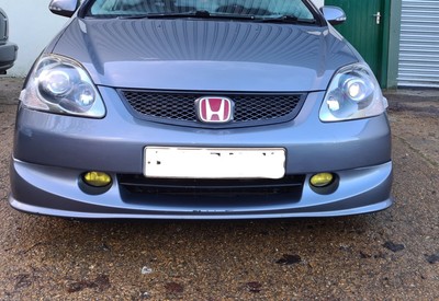 Honda Civic Ep2 Ep3 Type R Facelift Front Bumper With Yellow Fog Lamps Splitter Ebay