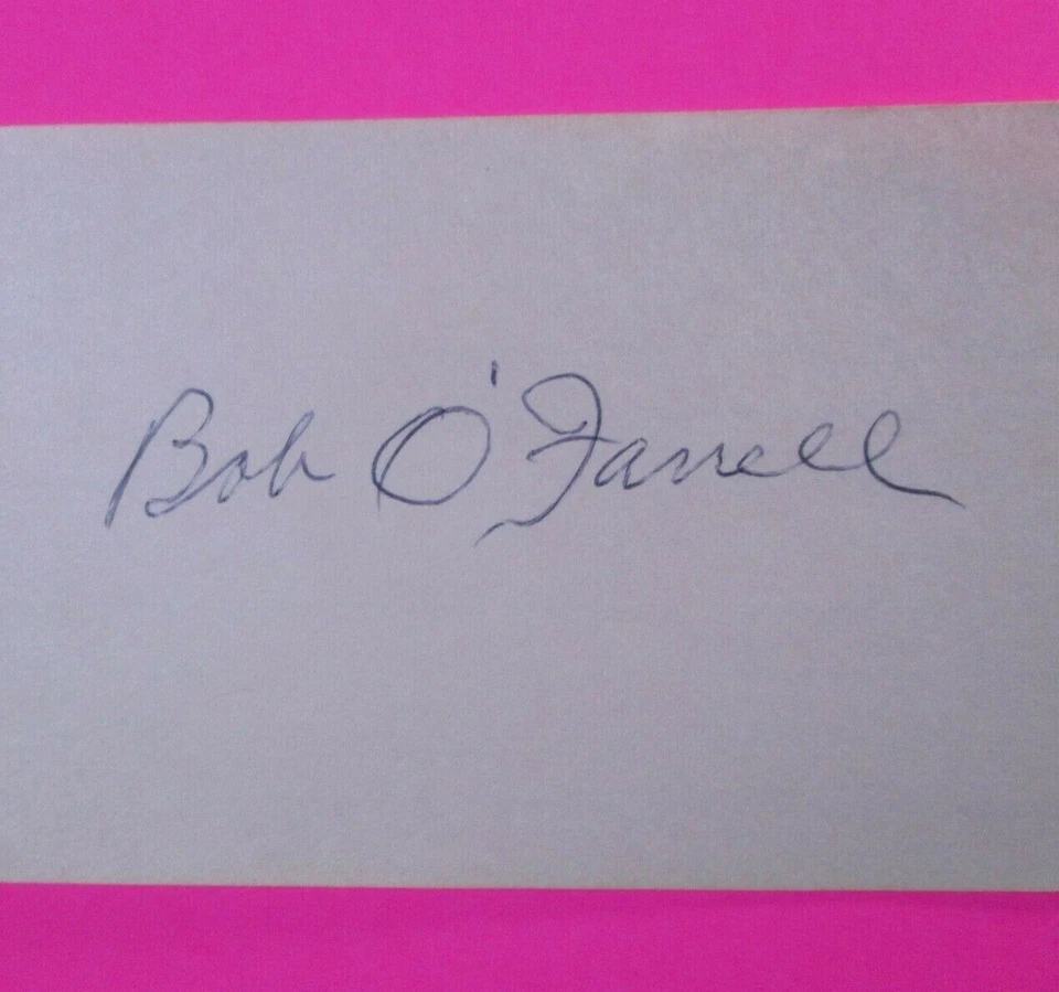 Bob O'Farrell Signed Index Card 3x5 Autographed Auto MLB Chicago Cubs, Cardinals - Image 2 of 2