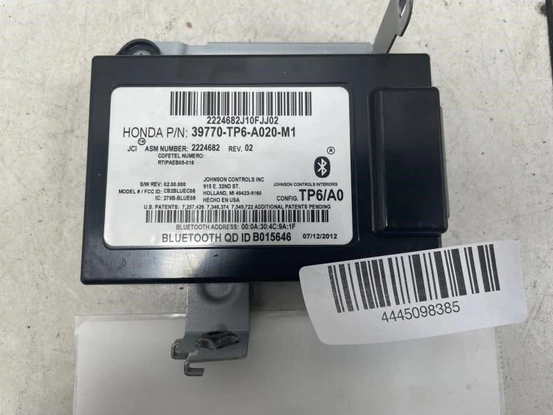 Honda Crosstour Ex-L 2012 HFT módulo de control Bluetooth OEM+ Foto 2 de 4