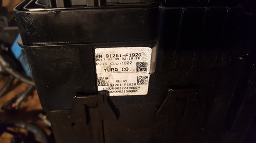 2017 KIA SPORTAGE QL 1.7 CRDI MANUAL ENGINE FUSE WIRING HARNESS 91261F1920 - Picture 4 of 9