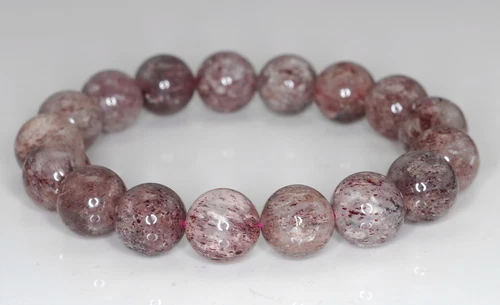 12 MM ROTE ERDBEERE LEPIDOKROZIT QUARZ EDELSTEIN GRD A RUNDE PERLEN 7,5 Zoll - Bild 2 von 4