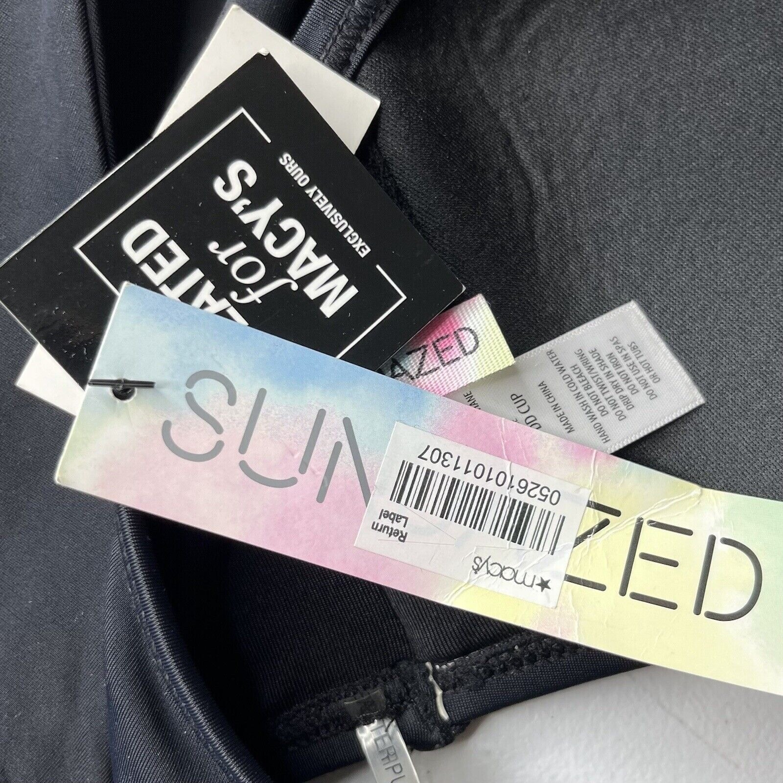 SunDazed Simone HLT Bikini Swim Suit Top Womens 34DD Black Padded New