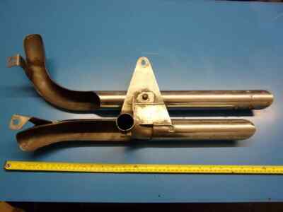 AFTER MARKET CUSTOM SLASH CUT AUSPUFF 1 X SCHALLDÄMPFER + DUMMY COVER PROJECT V TW