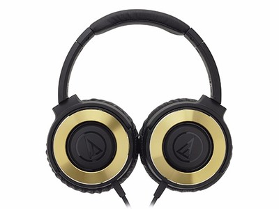 audio technica ATH-WS550 SOLID BASS Portable Headphones Gold Red