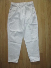 23U/WOMENS VINTAGE GITANO JEANS/WHITE/HIGH WAIST/MOM/SIZE 16!