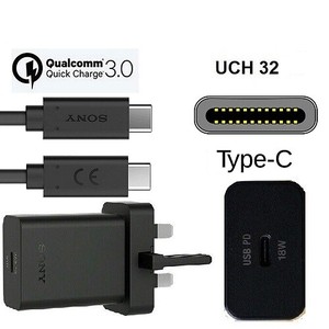 Genuine Sony Uch32 Usb C Ultra Fast 3a 18w Charger Ucb24 Type C Cable Black Ebay