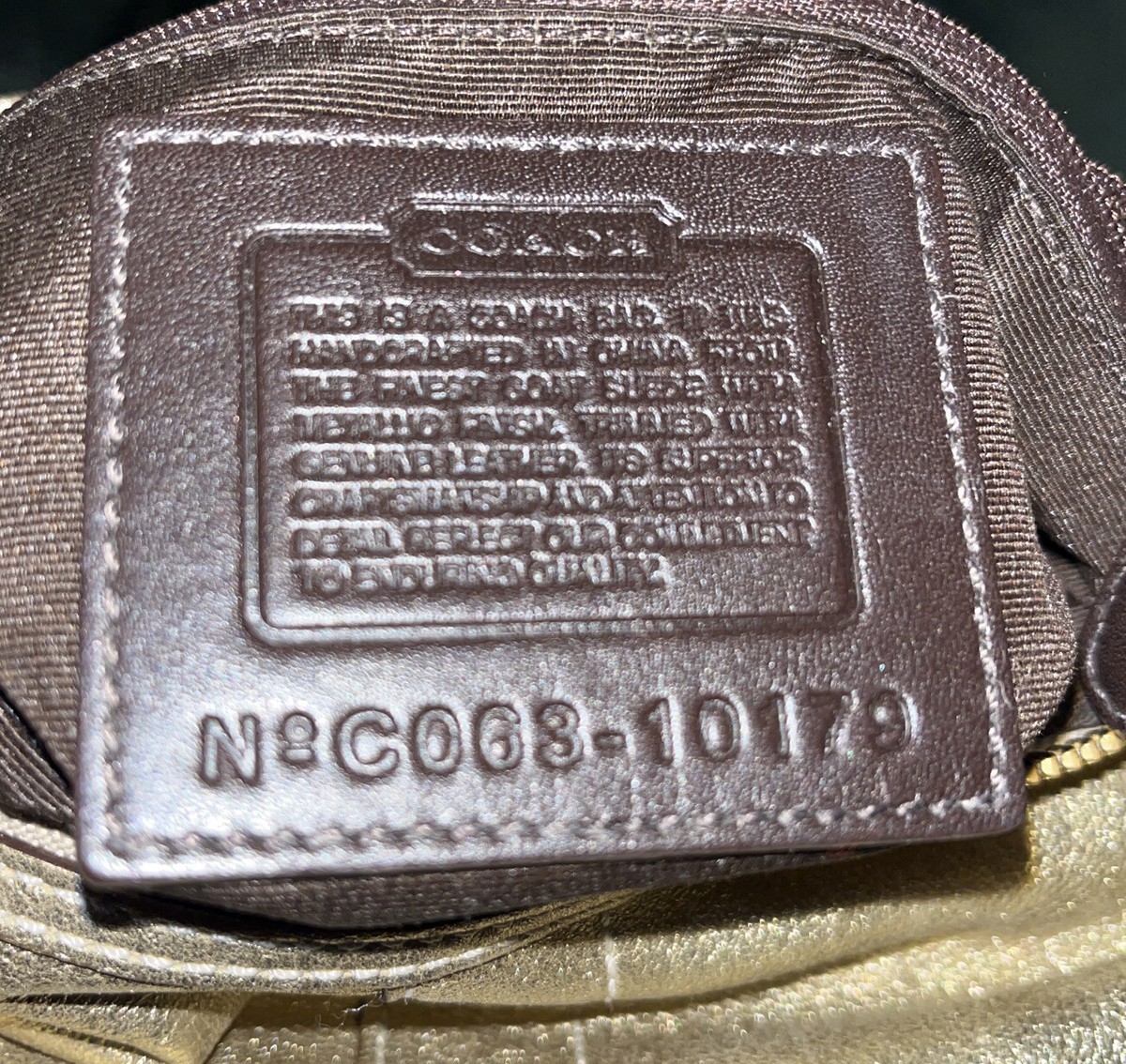 Coach Metallic Gold Goat Shoulder Bag #10179 | eBay Coach Metallic Gold Goat Shoulder Bag #10179 | eBay