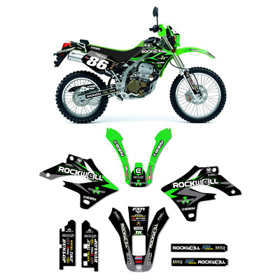 2004 - 2007 Kawasak KLX 250 Team Rockwell PHNX  Motocross Graphics Kit Enjoy MFG