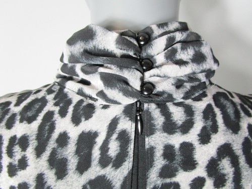 Jacqui.E : Black & Grey Leopard Print Stretch Dress Size M - Picture 5 of 6