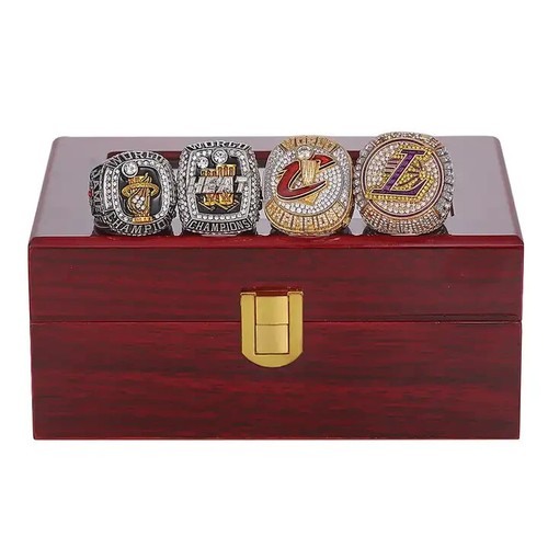 CHAMPIONSHIP RING SET Lebron James NBA Lakers Cavaliers Heat BONUS DISPLAY BOX