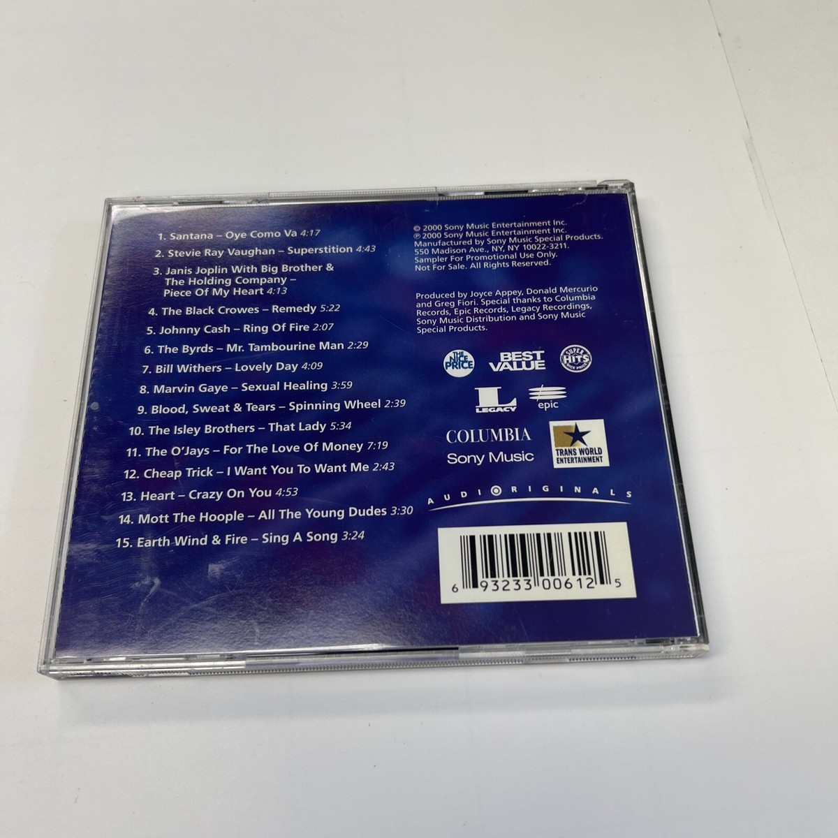 Pop Rock Selects by Various Artists (CD, 2000, Sony) 60s & 70s, 15
