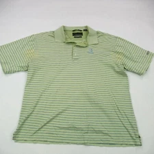 Greg Norman Shirt Mens Large Adult Polo Play Dry Golf Stripes Shark Golfer TPC