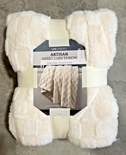 Life Comfort Decorative Premium Mixed Yarn Throw Blanket - 60x70 Inch, NEW