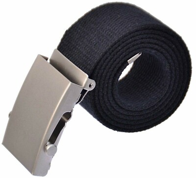 Stoffgürtel  100-150 cm  Schiebe Schnalle Canvas Jeans Gürtel 4 cm breit S-MAK