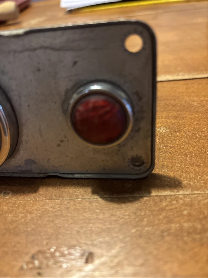 Combustible para tablero Hudson o Rat Rod + medidores de temperatura y aceite + luces de amplificador sin probar Foto 4 de 4