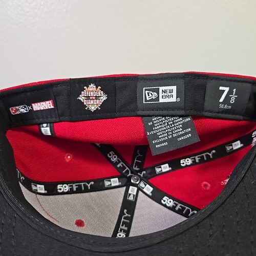 Fresno Grizzlies Marvel 59Fifty 7 1/8 Red Black New Era Hat MiLB Fitted Cap - Picture 9 of 9