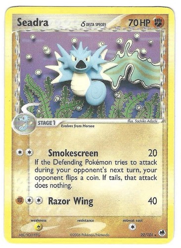 Seadra 22/101 Pokémon EX Dragon Frontiers Rare - LP