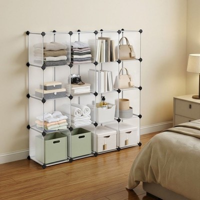 Modularer Schrank Würfel Organizer, Kunststoffplatte Aufbewahrung ineinandergreifendes Regal