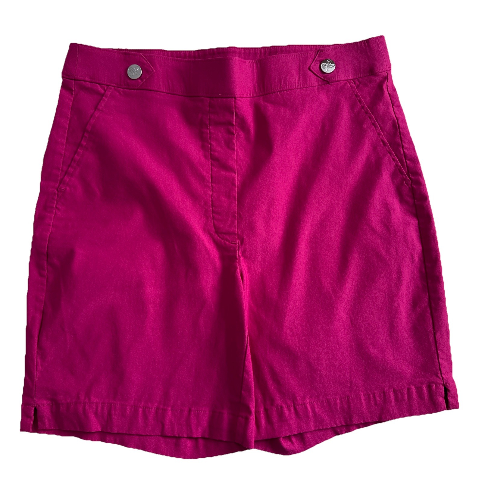 Rafaella Hot Pink pull on shorts size 10 Stretch Waist  #441