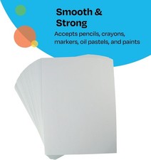 Construction Paper 9 X 12 Inches White 500 Sheets