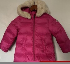 Moncler Girls Jacket 3Y 100 cm Goose Down Pink Faux Fur Hood caen Giobbutto