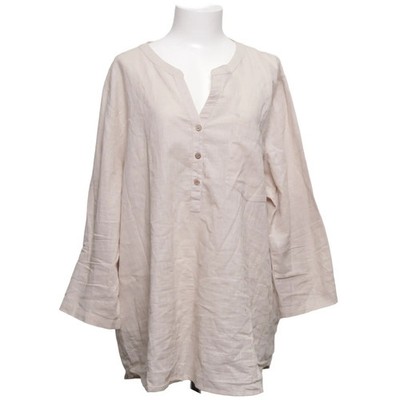Isolde, Bluse, Größe: 2XL, Beige, Baumwolle, Einfarbig, Damen #ZH7