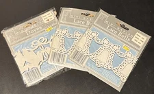 Amscam Dove & Bells Paper Garland Lot Of Three 1 Doves 2 Bells Ten Feet Vintage