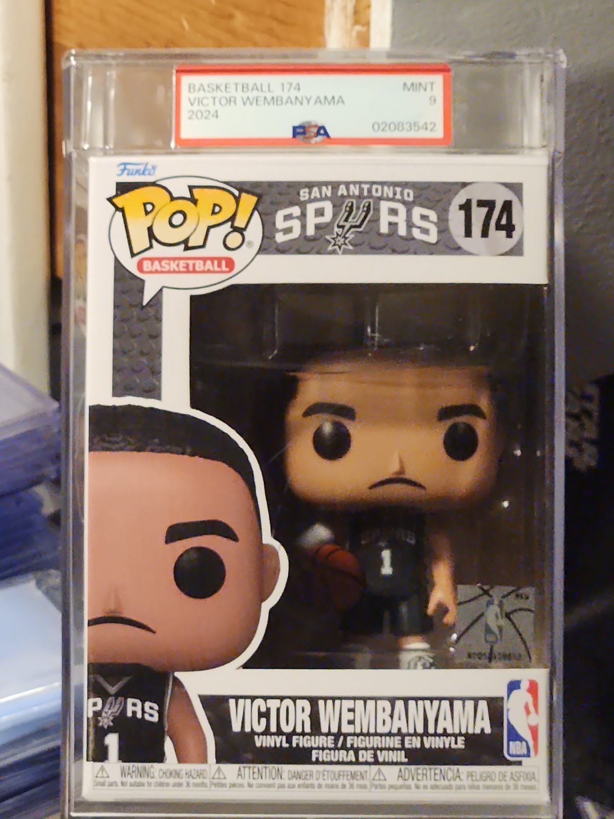 Victor Wembanyama Funko Pop #174 OG Pop PSA Mint 9 Grade San Antonio Spurs NBA