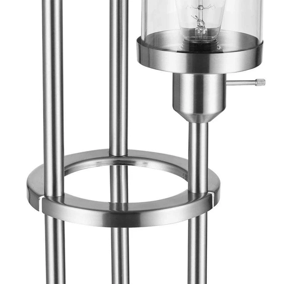 Hampton Bay Sutton Place 62.5 in. Brushed Nickel 3-Light Tree Floor Lamp- C4 - Image 2 of 4