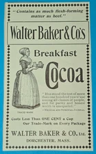 Antique 1898 Magazine Ad WALTER BAKER & CO Cocoa Dorchester Massachusetts MA