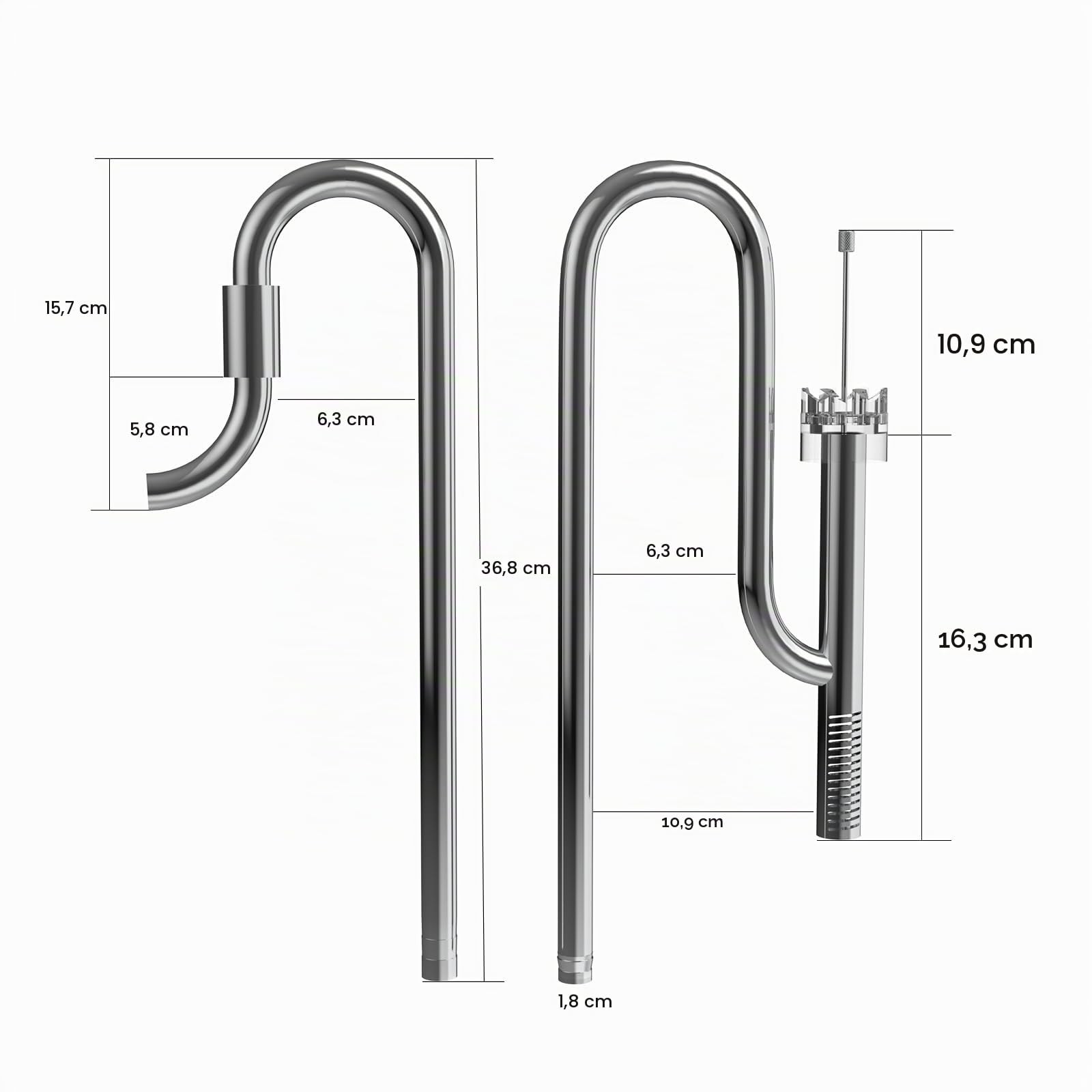 Skimmer per Acquario in Acciaio Inossidabile - Lily Pipes di Ingresso e Uscita foto 2