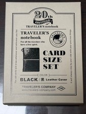 TRAVELERS Notebook Limited Card Size 20th Anniversary Black Set