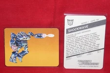 1985 Hasbro Transformers Card #122 Shockwave Yellow Variation Decepticons