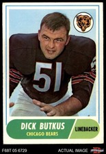 1968 Topps #127 Dick Butkus Bears HOF Illinois 4 - VG/EX