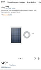 Ring Solar panel For  Doorbell/ Camera