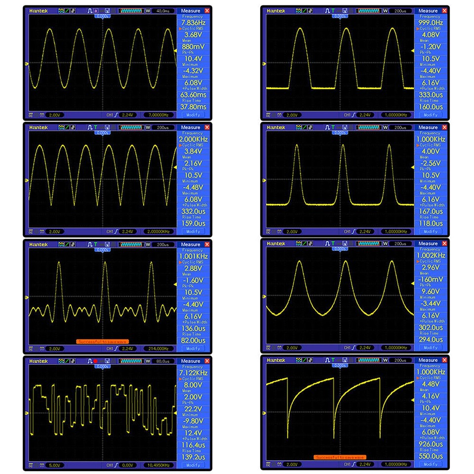 DDS Function Signal Generator 0.01Hz-500kHz LCD Display Sine Square ...