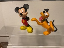 Disney Micky Maus 2 x  Bully Bullyland Figur mit Hund Pluto gut erhalten